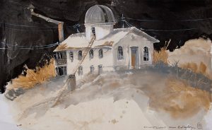 My Observatory. Mixed media on paper, 2012